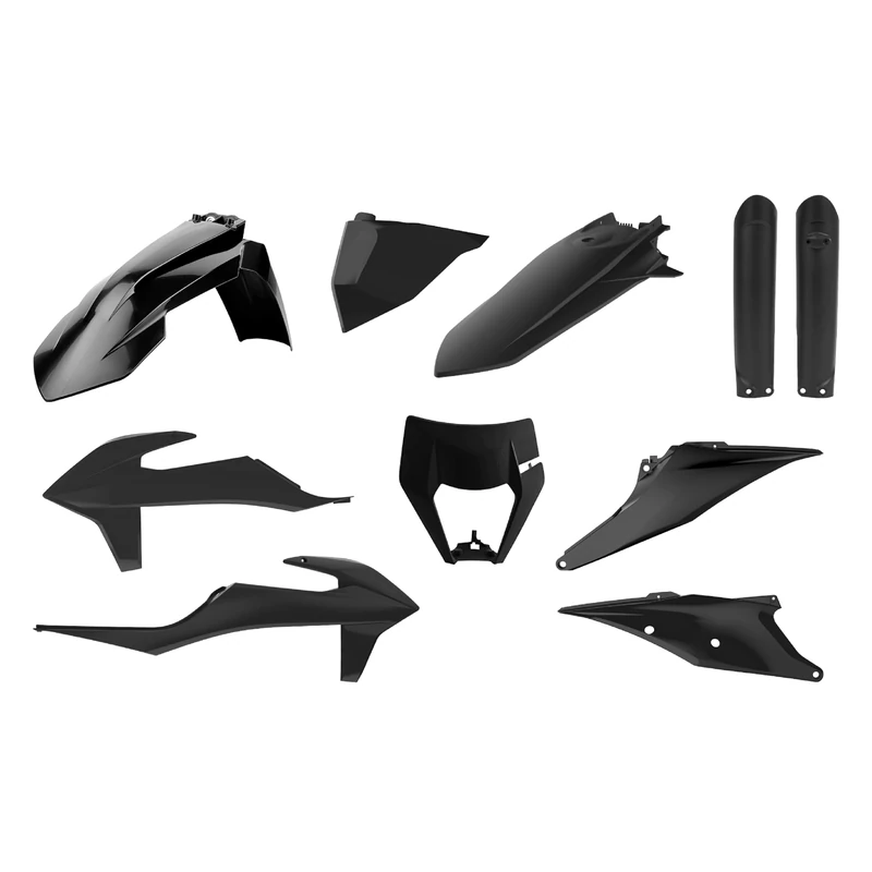 POLISPORT 91017 - Polisport Enduro Plastic Replica Kit for Those Looking for OEM Quality for KTM Motorcycles in Black