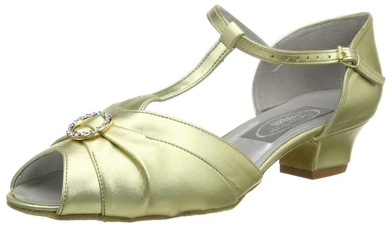 Freed of London Women's Garnet Dance Shoe, Gold, 3 UK Wide
