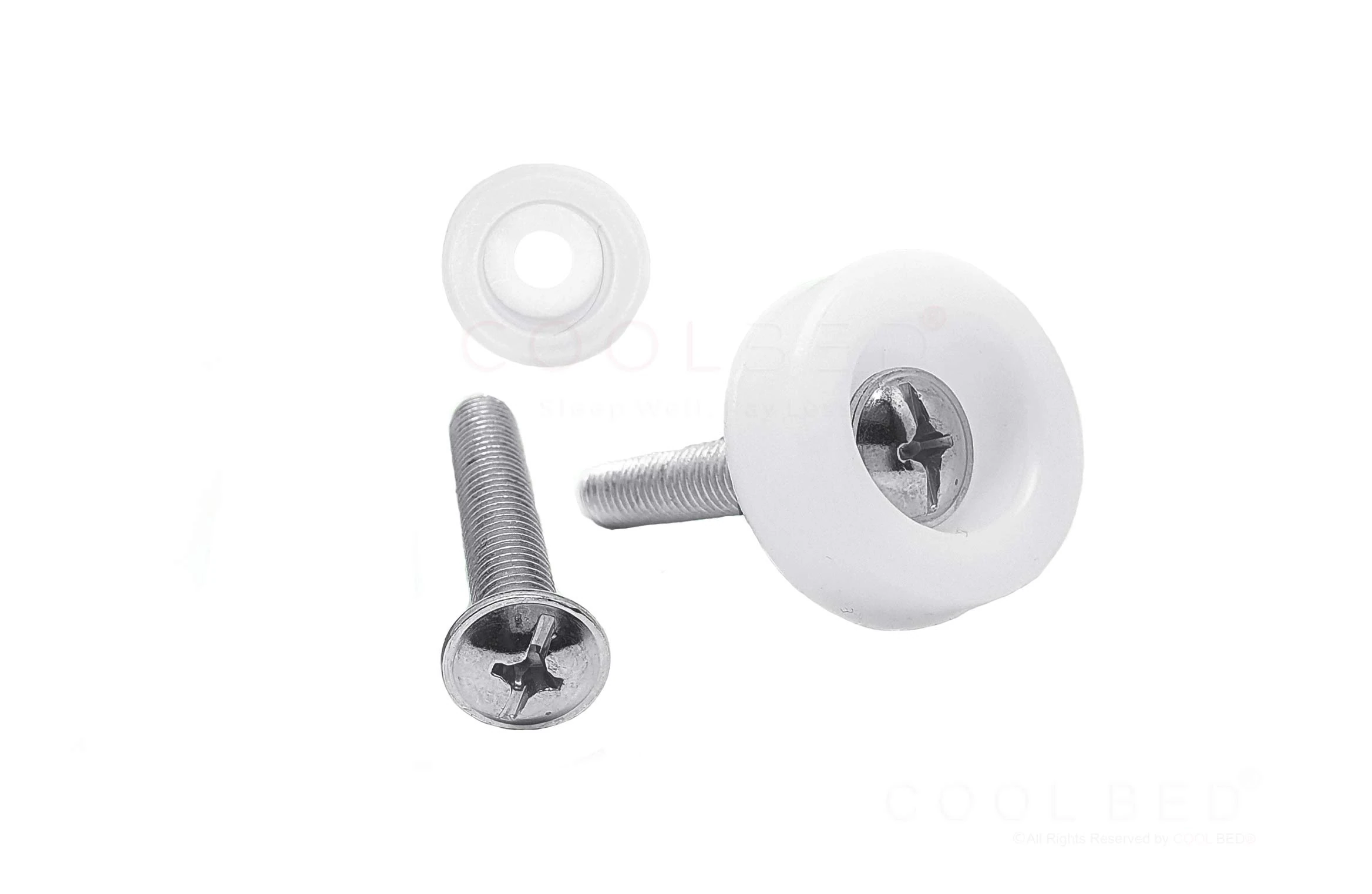 COOL BED 2 x Headboard Bolts Screws and 2 x Washers Fixings for Divan Bed (2 x BOLTS AND 2 x WASHERS)