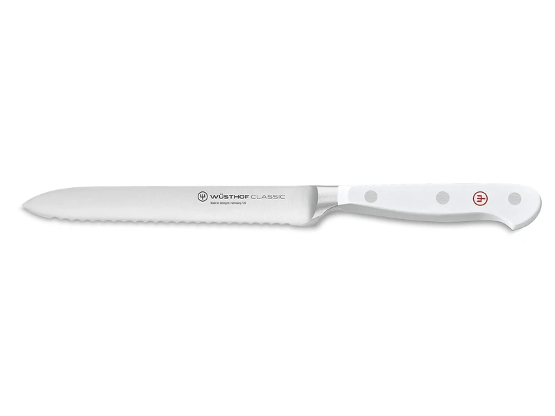 WÜSTHOF Classic White 5" Serrated Utility Knife