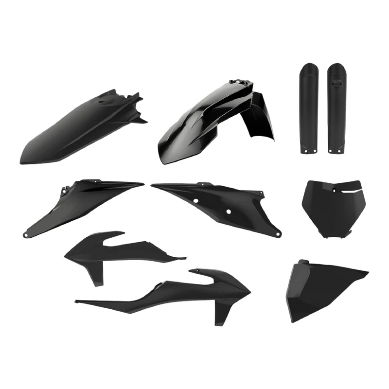 POLISPORT 91014 Polisport MX Plastic Replica Kit for Those Looking for OEM Quality for KTM Motorcycles in Black