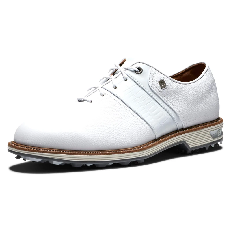 FootJoy 53908120W Men's Premiere Series Packard Golf Shoe, 12 UK Wide, White/White