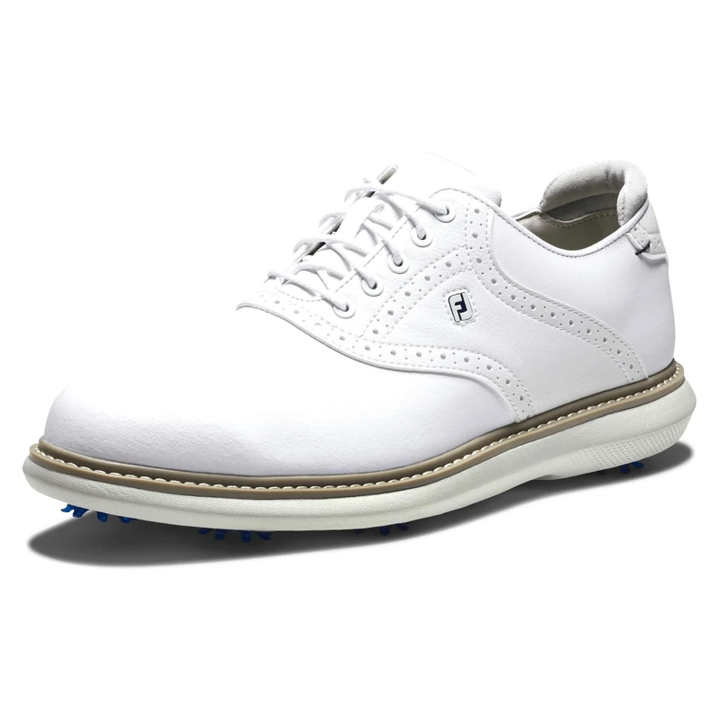 FootJoy Men's FJ Traditions Golf Shoes, White, 8 UK