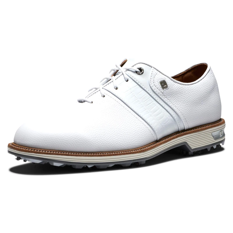 FootJoy 53908105W Men's Premiere Series Packard Golf Shoe, 10.5 UK Wide, White/White - Image 1