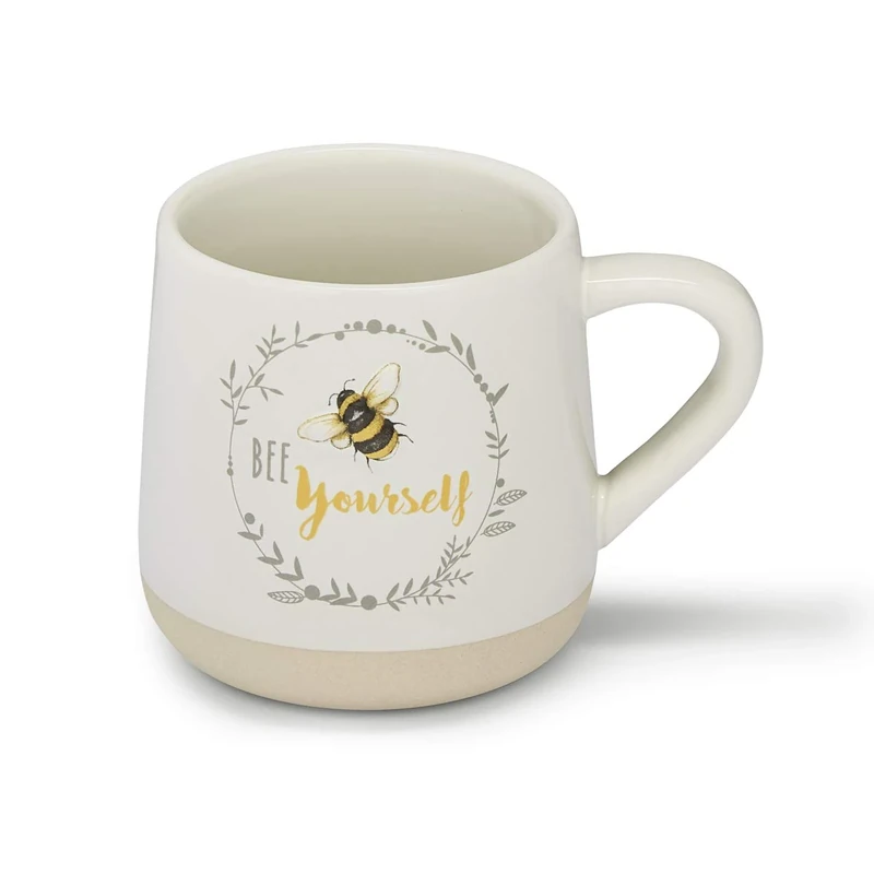 Cooksmart British Designed Bell Coffee Mug | Ceramic Coffee Mugs for Home or Work | Large Mugs for Hot Drinks | Tea and Coffee Cups - Bumble Bees