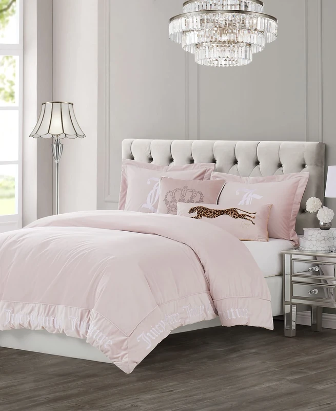 Juicy Couture Comforter Sets, Polyester, Pink, Queen