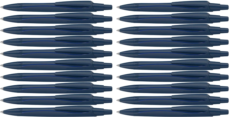 Schneider Reco Recycled Plastic Ballpoint Pen Blue Ink Pack of 20