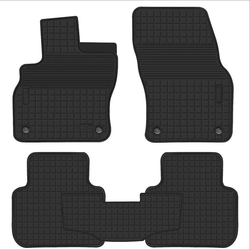 San Auto Car Floor Mats Custom Fit for Audi Q3 2019 2020 2021 Rubber Auto Floor Liners Set Waterproof All Weather Protection Heavy Duty Odorless
