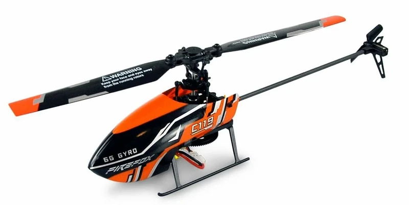Amewi 25312 AFX4 Single Rotor Helicopter 4-Channel 6G RTF 2.4GHz RC Helicopter, Black/Orange
