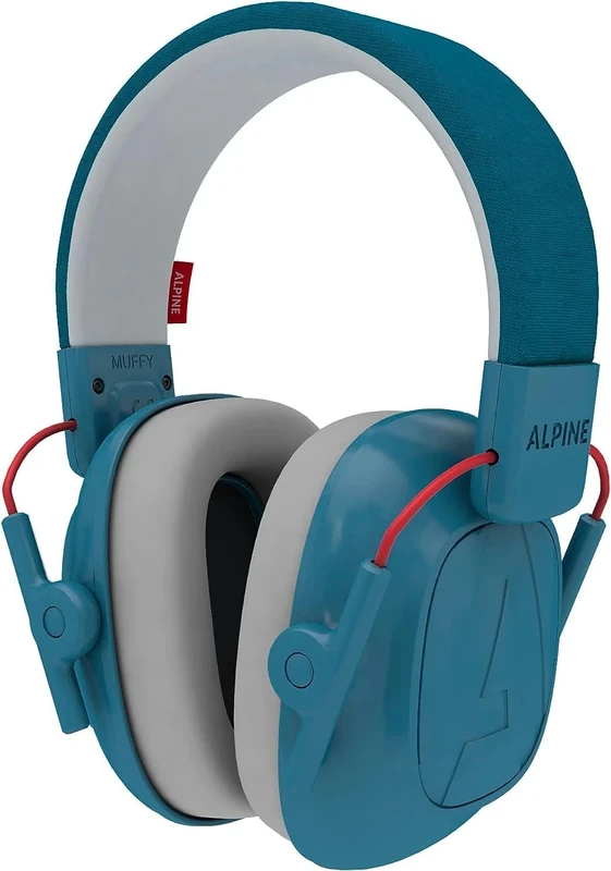 Alpine Muffy Kids Ear Defenders Children aged up to 16 – CE & UKCA Certified – 25 dB Noise Cancelling Headphone for Autism, Sensory Aid – Premium Hearing Protection with Adjustable Headband – Blue - Image 1