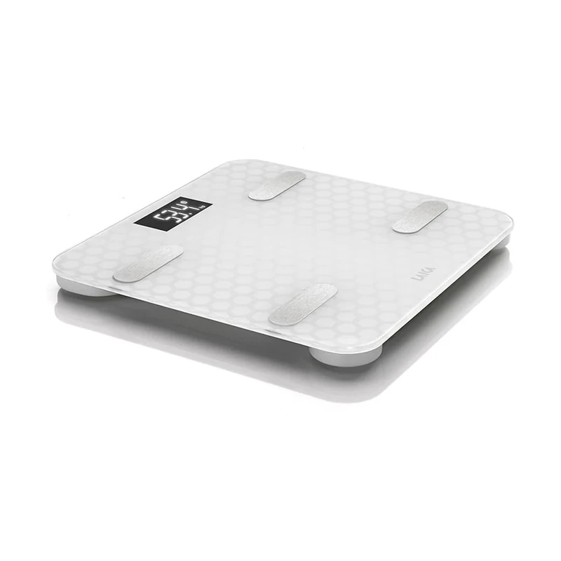 Laica LA283 Bluetooth Electronic Bathroom Scale with Body Composition Calculation, White