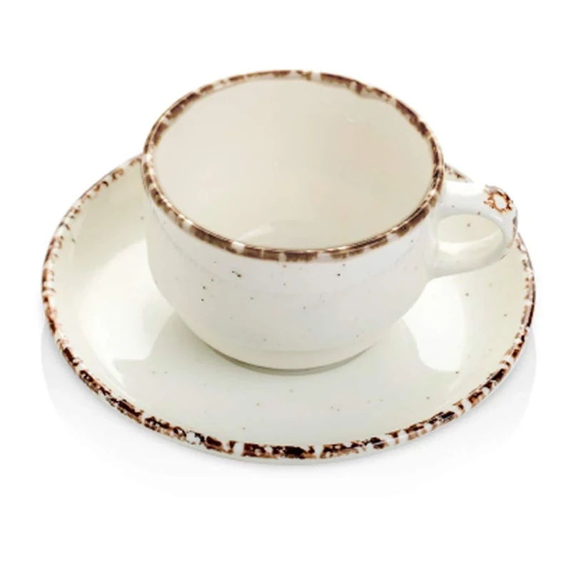 Fine Dine 777770 Opal Cup with Saucer, 230mL Capacity,