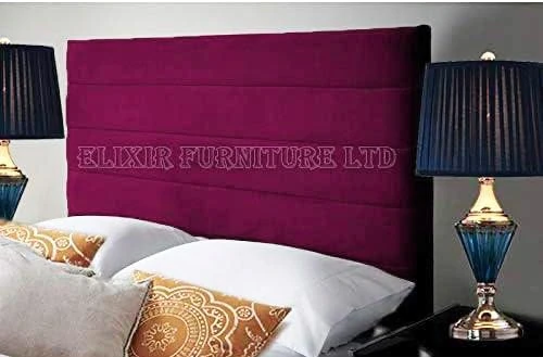 Khul Headboard for Divan Beds Furniture Bedrooms Plush Velvet (Burgundy, Small Single 2 FEET 6 INCHES, Height 36 inch)
