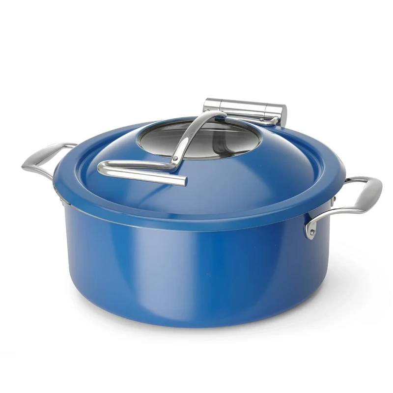 Fine Dine 832998 Round Induction Chafing Dish, Blue,