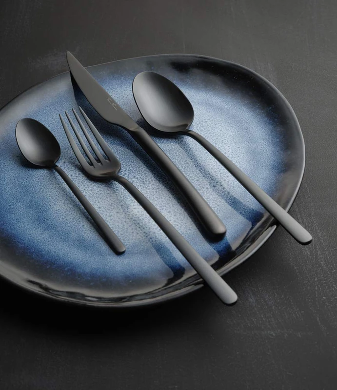 Fine Dine 764831 Amarone 18/10 Chromium-Nickel Steel Black Table Spoon,