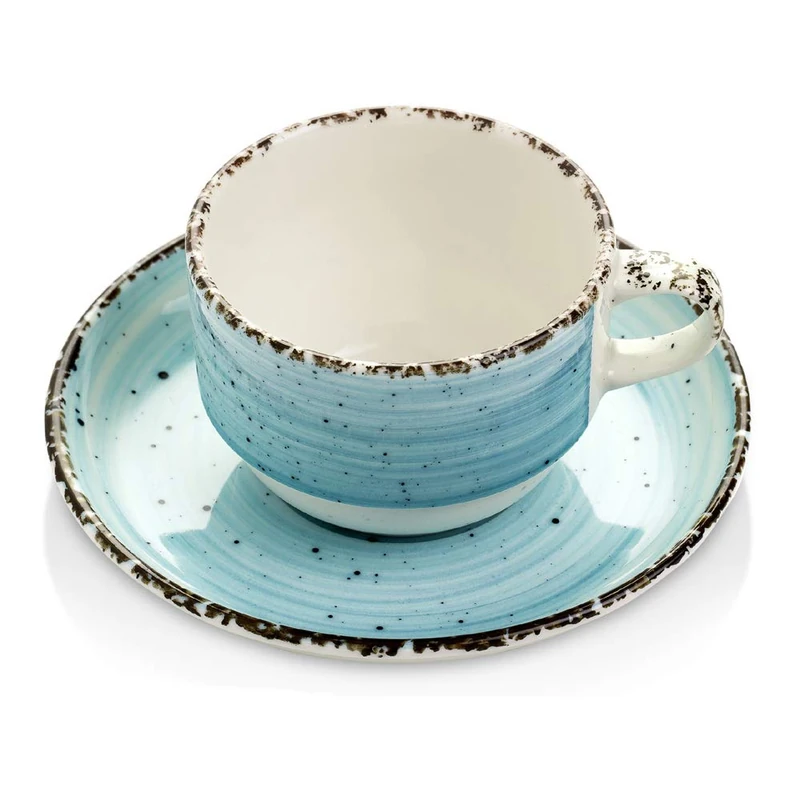 Fine Dine 775189 Turkus Cup with Saucer, 90mL Capacity,