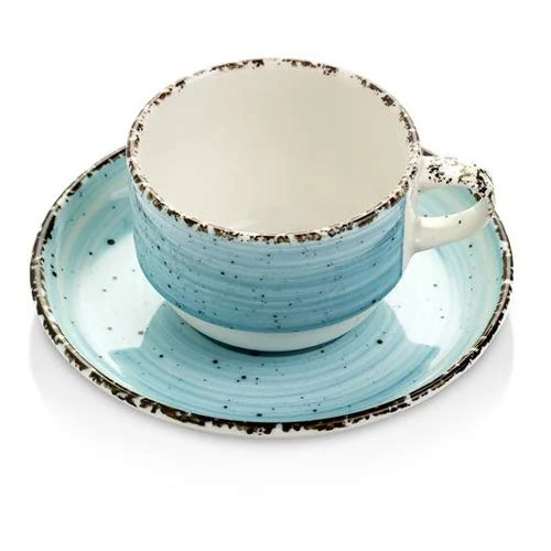 Fine Dine 775196 Turkus Cup with Saucer, 230mL Capacity,