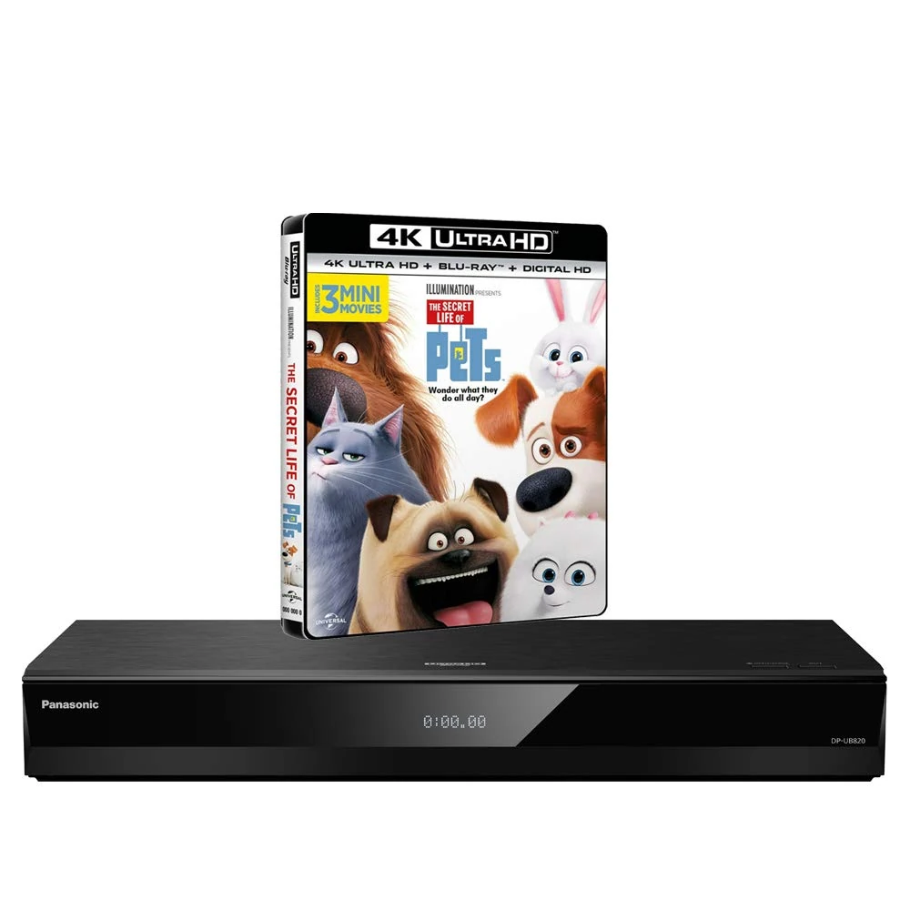 Panasonic DP-UB820 MULTIREGION Bundle with The Secret Life of Pets Ultra HD 4K Blu-ray Disc