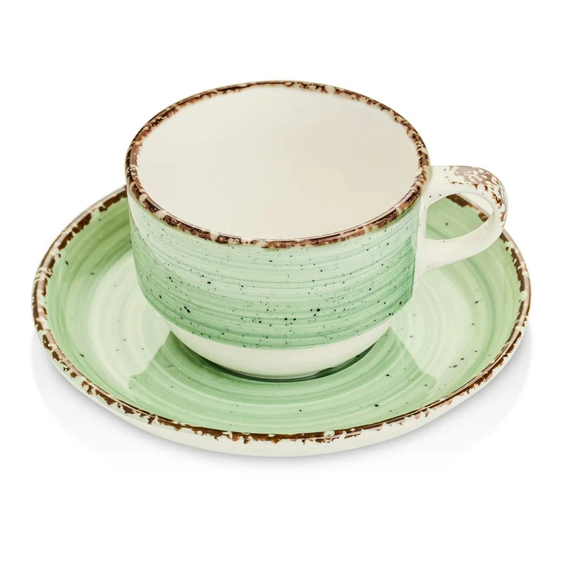 Fine Dine 775363 Nefryt Cup with Saucer, 90mL Capacity,