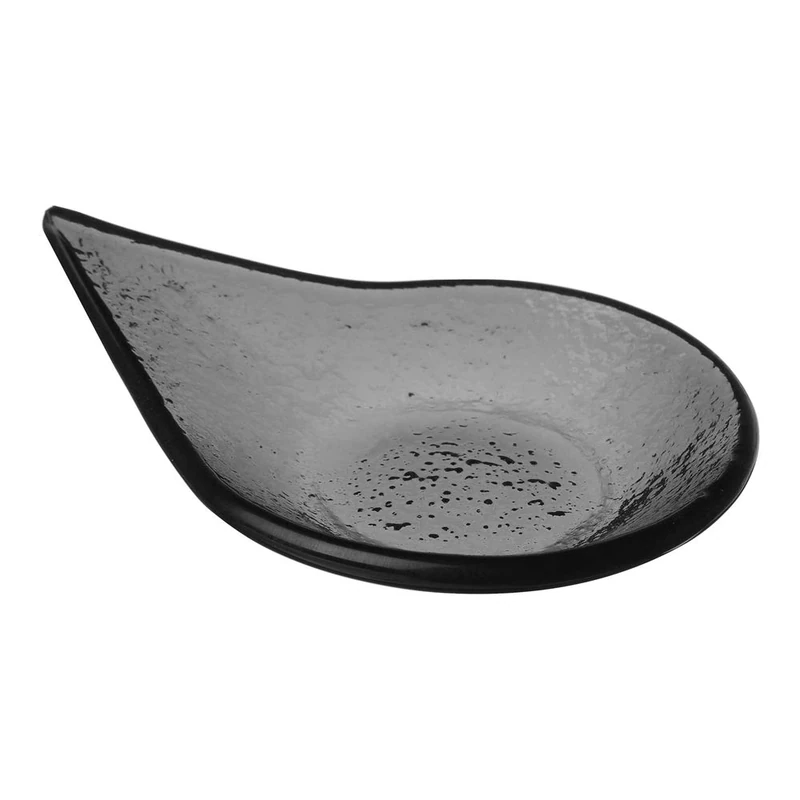 Fine Dine 429877 Fingerfood Rain Glass Dish, 80mm x 100mm, Black