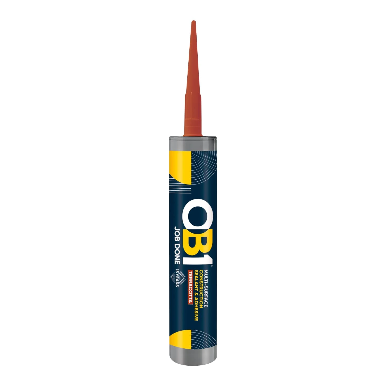 OB1 Terracotta Multi-Surface Construction Sealant & Adhesive - Hybrid Polymer - Excellent Chemical Resistance - Water Resistant - Weather Resistant - Food Safe - 290ml