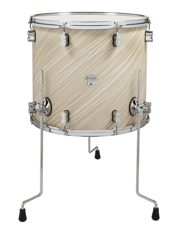 PDP Concept Maple Floor Tom, 18" x 16", Twisted Ivory Finish Ply