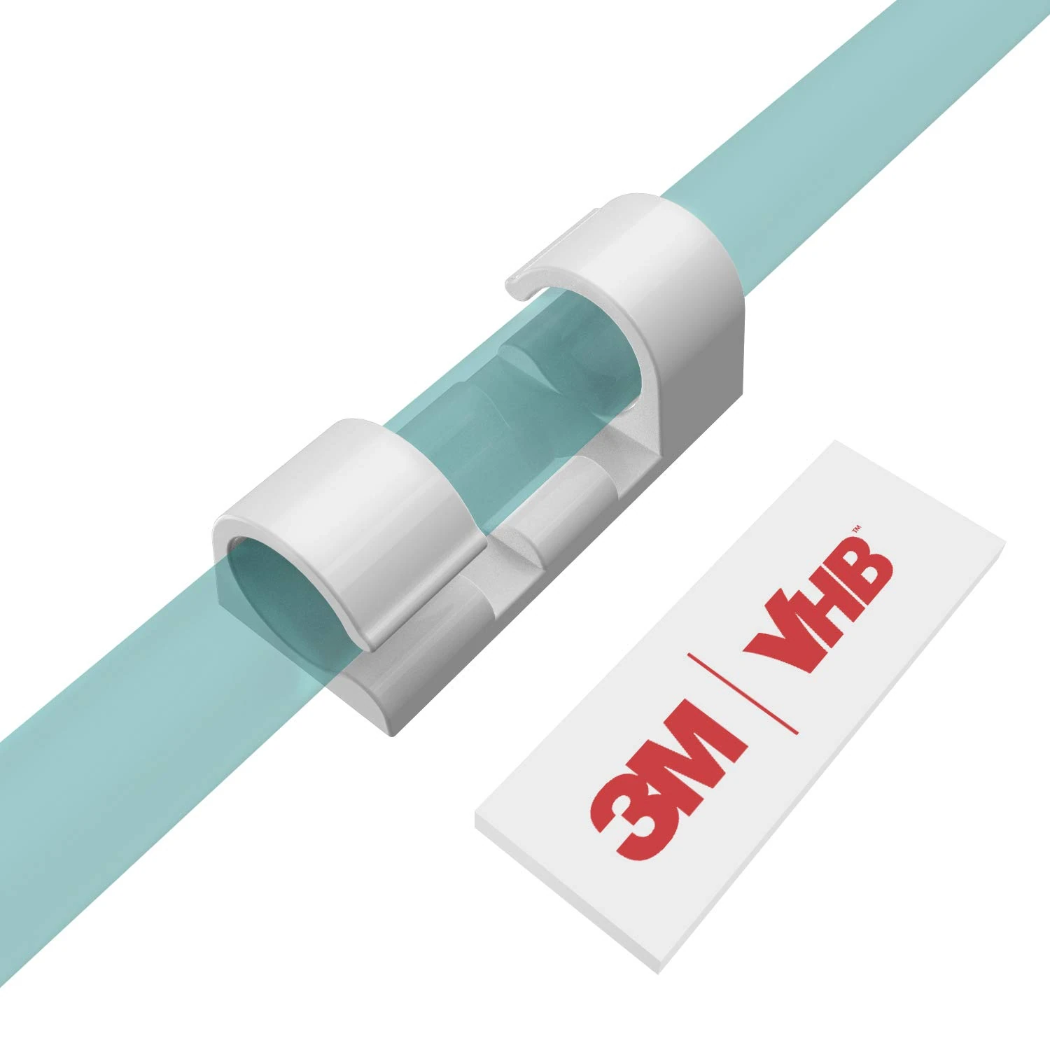 Cable Clips with Strong Self-Adhesive, XIAOXI Cable Management TV PC Wire Holder Sticky Tidy and Organise Cords and Wires - 40 Pcs (White)