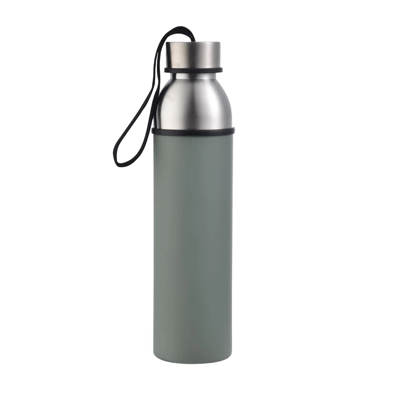 Bergner Water Bottle 570 ml Stainless Steel Green Walking Anywhere
