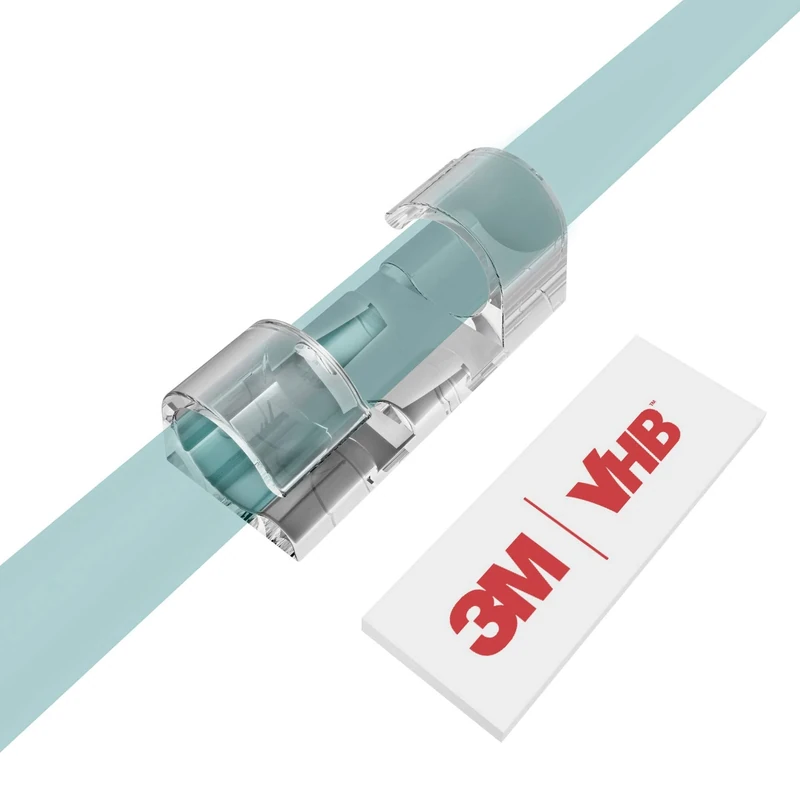 Cable Clips with Strong Self-Adhesive, XIAOXI Cable Management TV PC Wire Holder Sticky Tidy and Organise Cords and Wires - 40 Pcs (Clear)