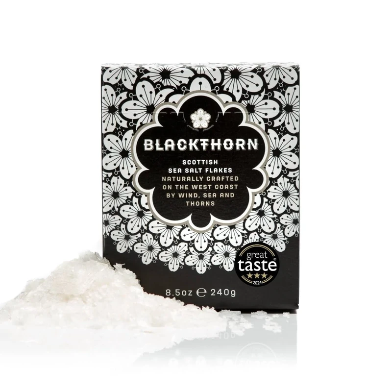 Blackthorn Scottish Gourmet Sea Salt Flakes - Natural and Unrefined - Sustainable Production - Mineral Rich Vegan - 240g - Image 1