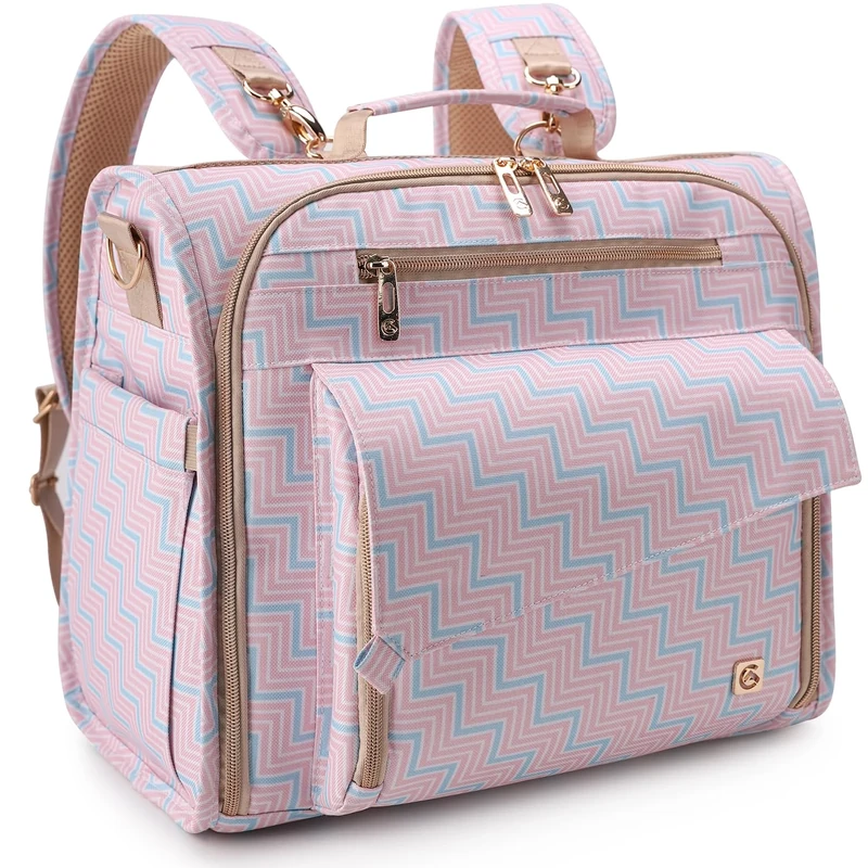 ALLCAMP OUTDOOR GEAR Diaper Bag Backpack Large, Support Baby Stroller, Converted Into a Tote Bag