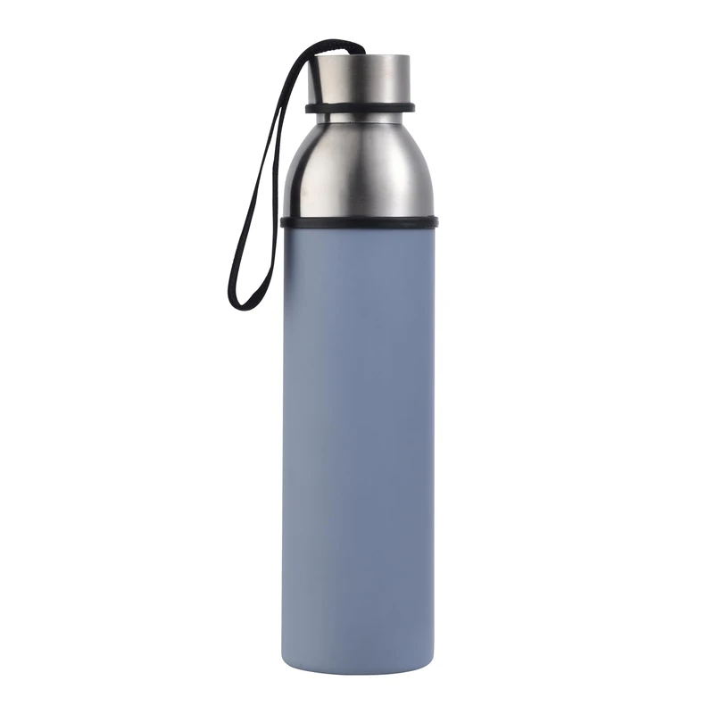 Bergner Water Bottle 570 ml Stainless Steel Blue Walking Anywhere