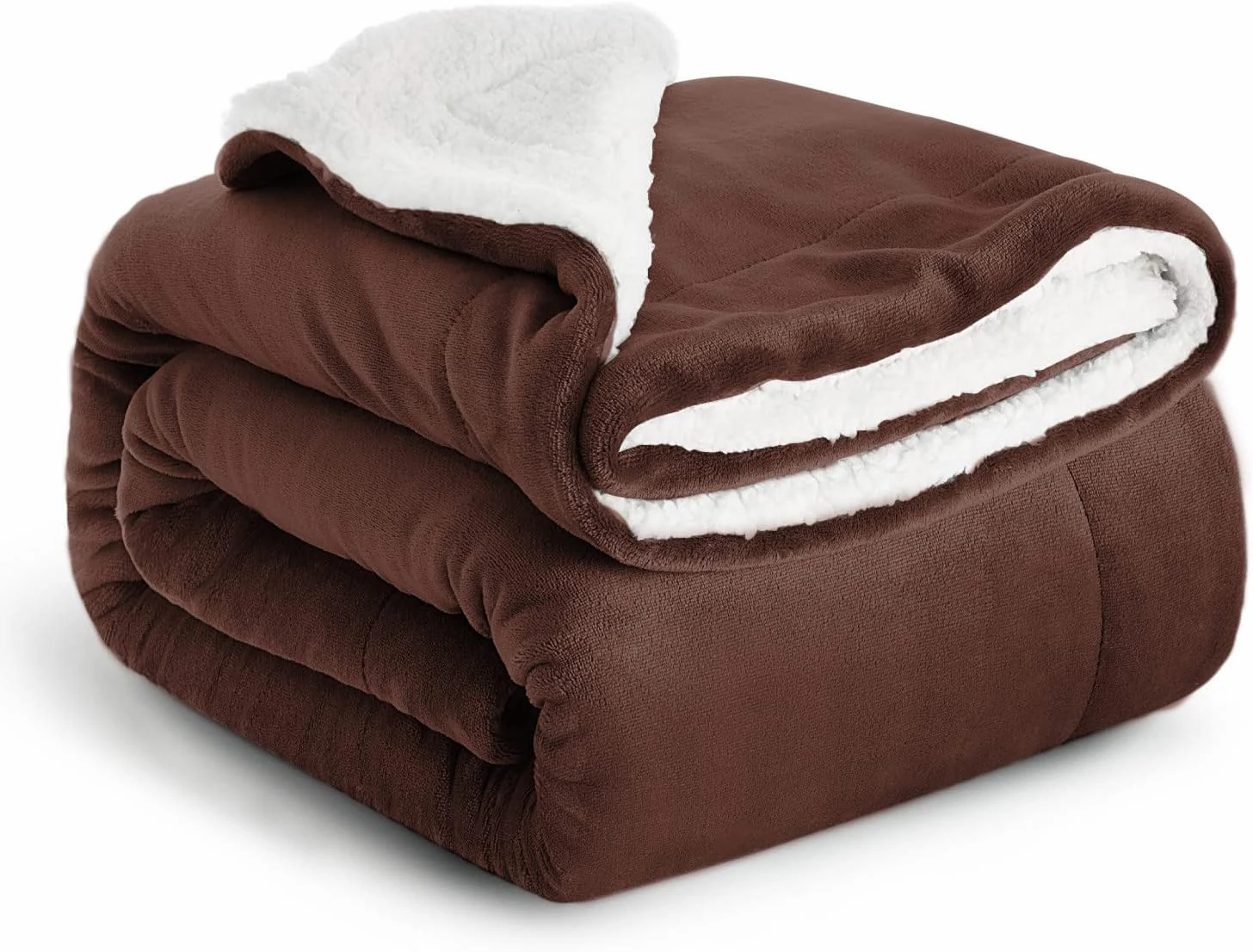 IR Imperial Rooms Sherpa Fleece Blanket Bed Throws Blankets For Sofas Soft Fluffy Thick Blanket Reversible Microfiber Throw (Coffee, Queen (200 x 240 Cm))