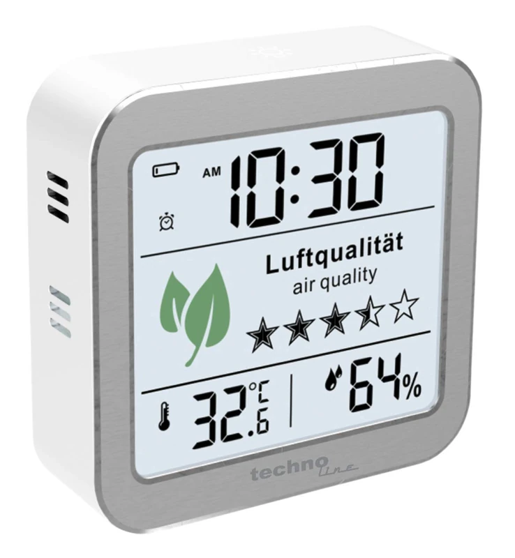 Technoline WL1020 Indoor Air Quality Monitor - Silver/White