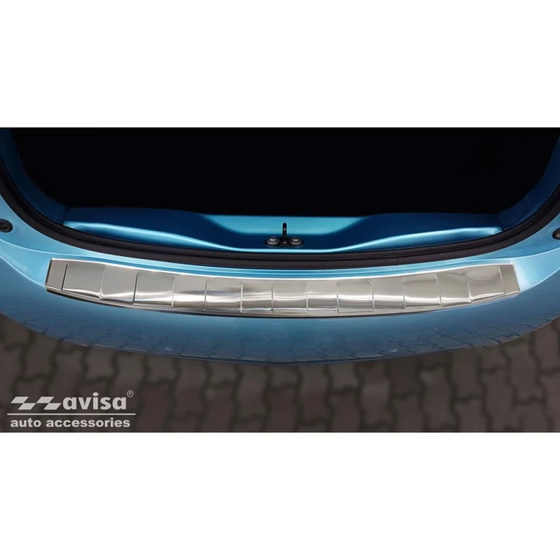 Avisa Stainless Steel Rear bumper protector compatible with Renault Zoe II 2019- 'Ribs'