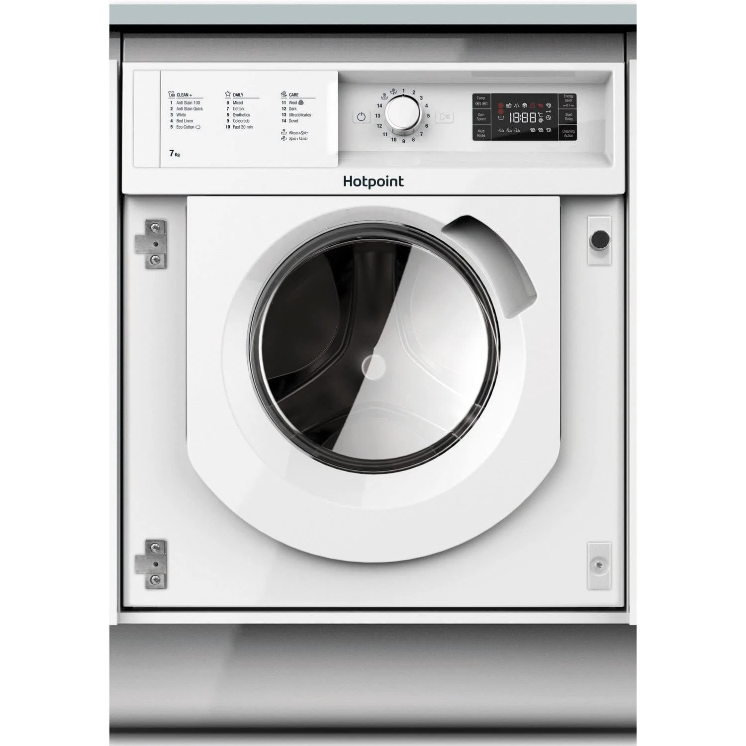 Hotpoint Antistain Washing Machine - White - 7 kg - 1400rpm - D Rated - BI WMHG 71483 UK N