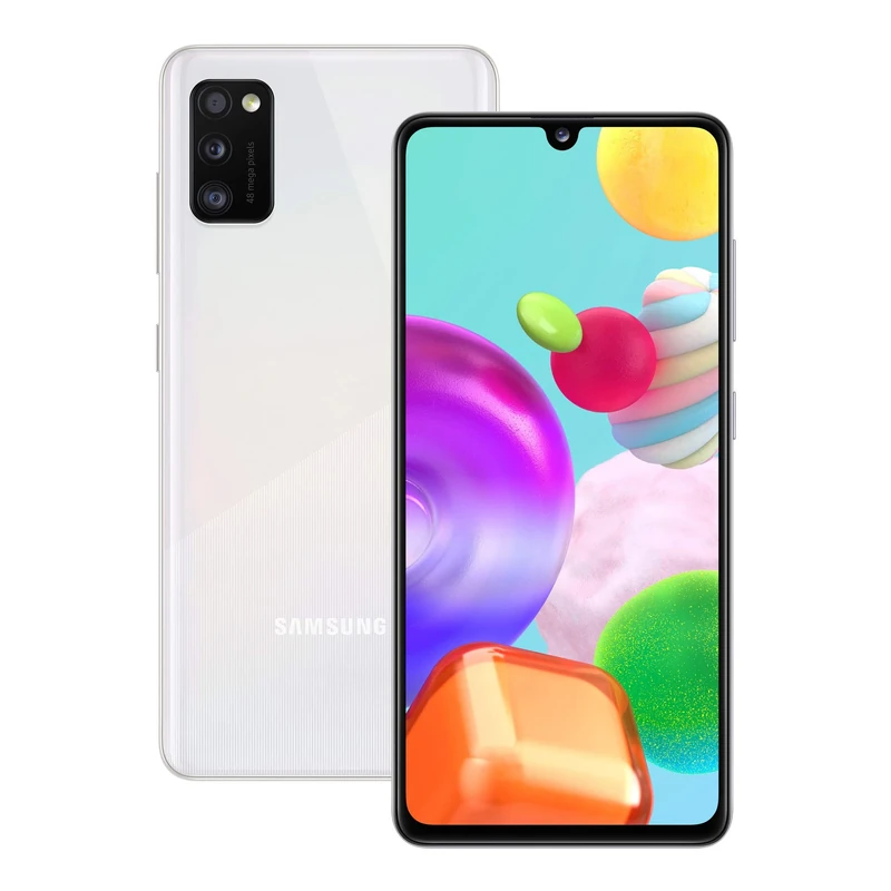Samsung Galaxy A41 Mobile Phone; Sim Free Smartphone - Prism Crush White (UK Version) (Renewed)