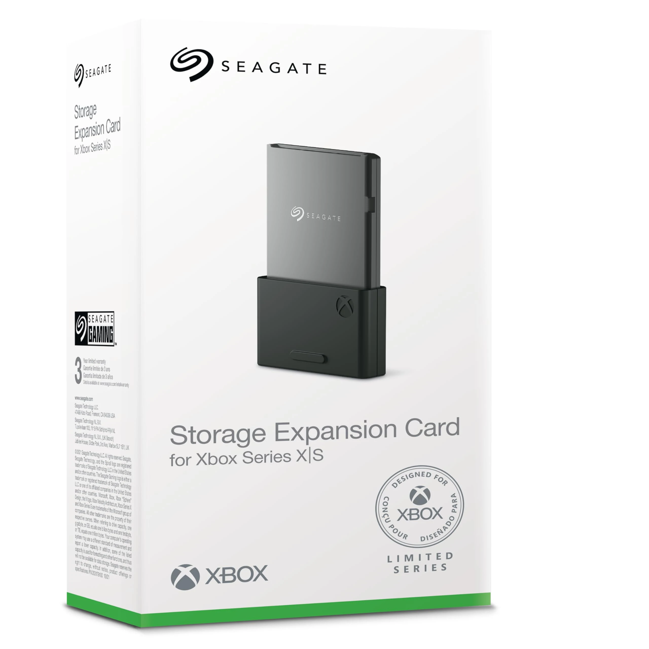 Seagate Storage Expansion Card for Xbox Series X|S 1TB, SSD, Plug and Play NVMe Expansion SSD Xbox Series X|S, Officially Licensed, Data Rescue Services (STJR1000400)