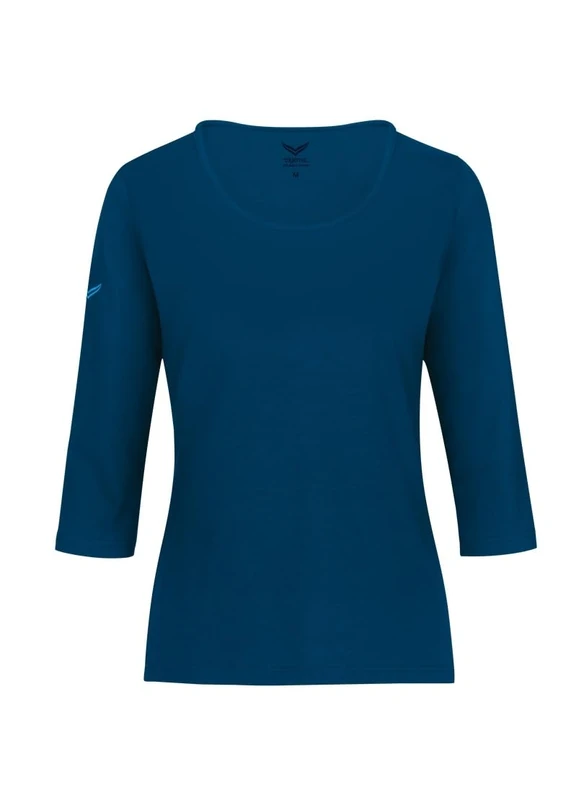 Trigema Women's 539505 Longsleeve T-Shirt, Sapphire c2c, XXL