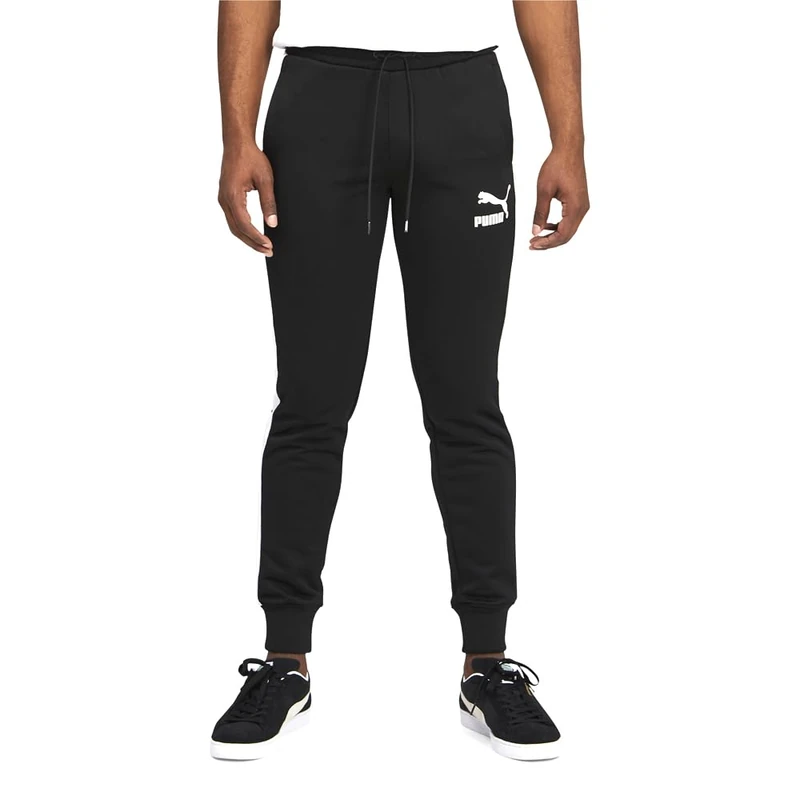 PUMA Men's Iconic T7 Track Pants, Puma Black, S UK