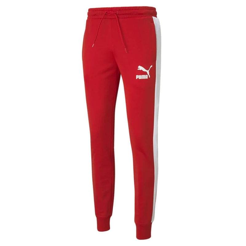 PUMA Men's Iconic T7 Track Pant (Available in Big and Tall Sizes), High Risk Red-ah21, Large