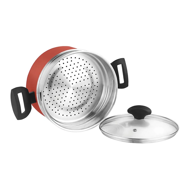 Fagor 78547 Maximum Pot + Lid + Steamer Aluminium, Multi-Colour, D 20 cm, Steel - Image 1