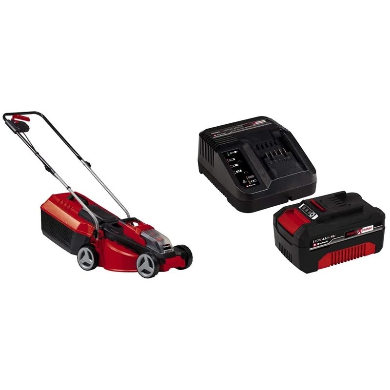 Einhell GE-CM 18/30 Li-Solo Power X-Change Cordless Lawn Mower - Supplied without Battery and Charger with Original Einhell 18V 4.0 Ah Power X-Change Starter Kit
