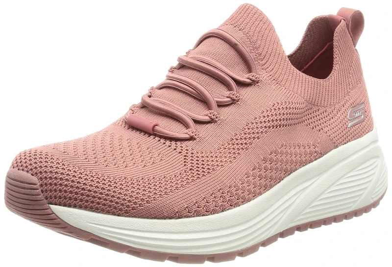 Skechers Women's BOBS Sparrow 2.0 Allegiance Crew Sneaker, Rose Engineered Knit, 6.5 UK