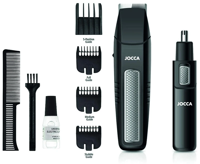 JOCCA Hair, Nose and Ear Trimmer - Black and Silver - Image 1