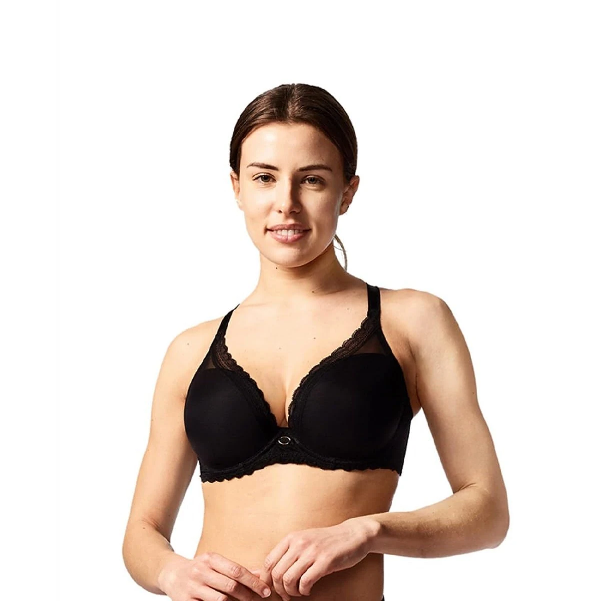 Chantelle Women's Parisian Allure, Plunge T-Shirt Bra, Opaque, Black, 32C