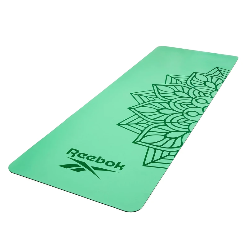 Reebok Unisex's Green Mandala Natural Rubber Yoga Mat - Image 1