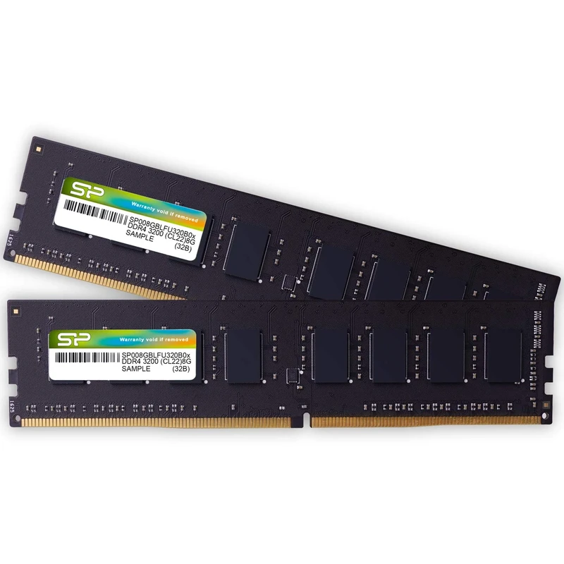 2X Silicon Power Desktop PC Memory DDR4 3200 PC4-25600 8GB (16GB) 288Pin 1.2V CL22 SP016GBLFU320B22
