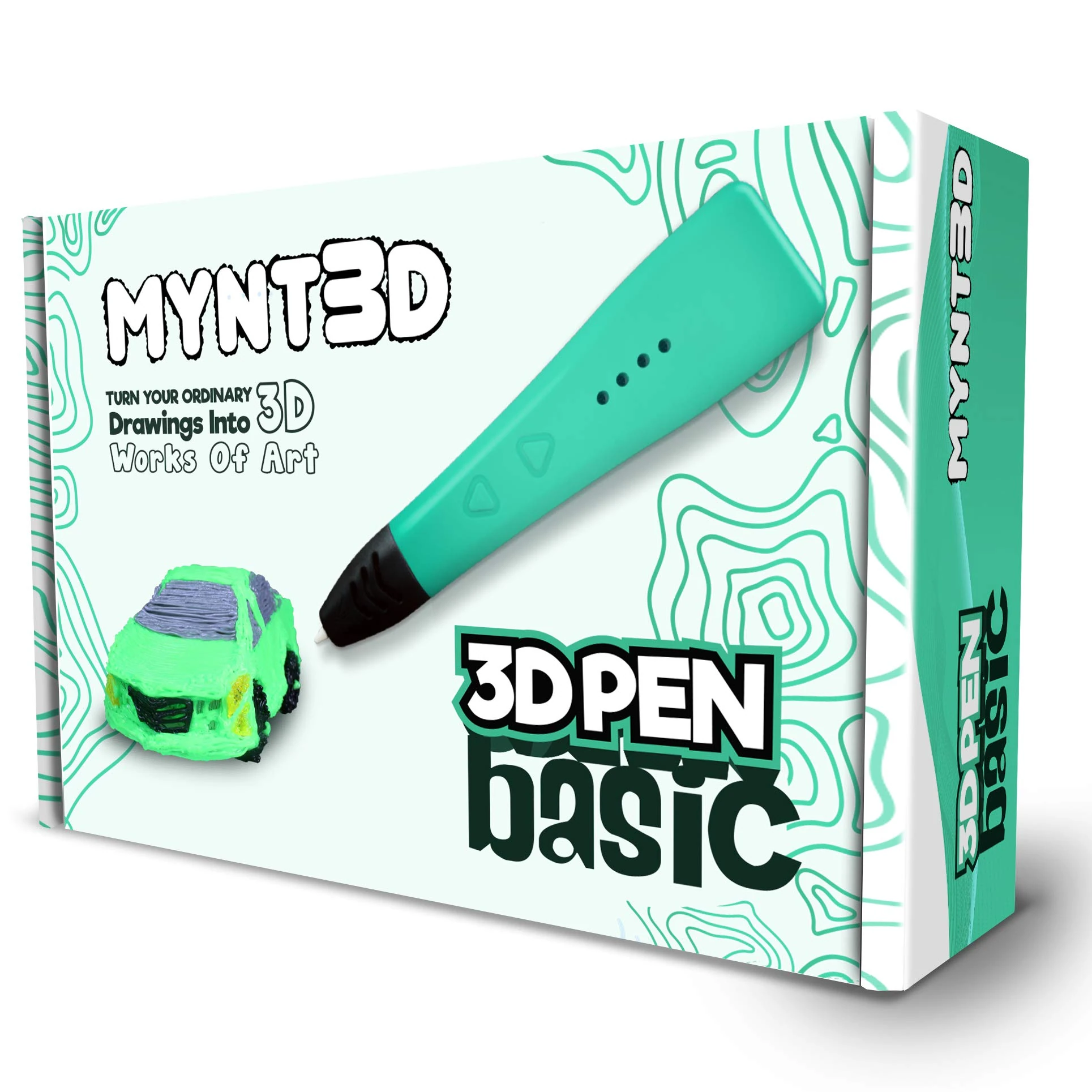 MYNT3D - MP033-GN Basic 3D Pen, 1.75mm ABS and PLA Compatible 3D Printing Pen