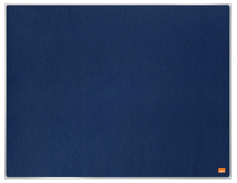 Nobo Felt Noticeboard, 600 x 450 mm, Slim Trim Frame, InvisaMount Mounting System, Impression Pro, Blue, 1915225